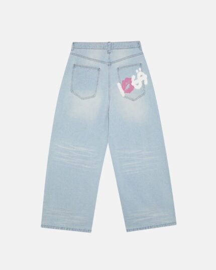 KISSES AND DOLLARS PANTS BLUE DENIM